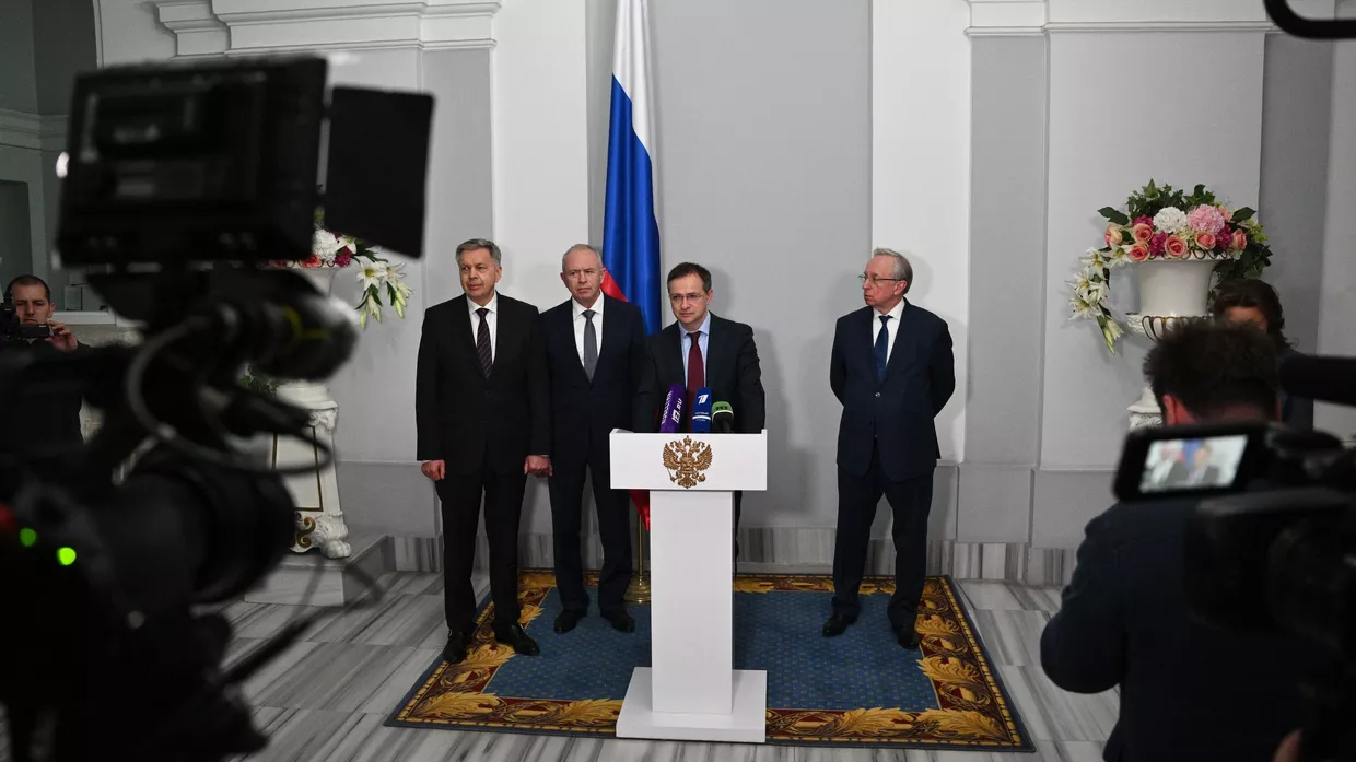 Пресс-конференция российской делегации в Стамбуле