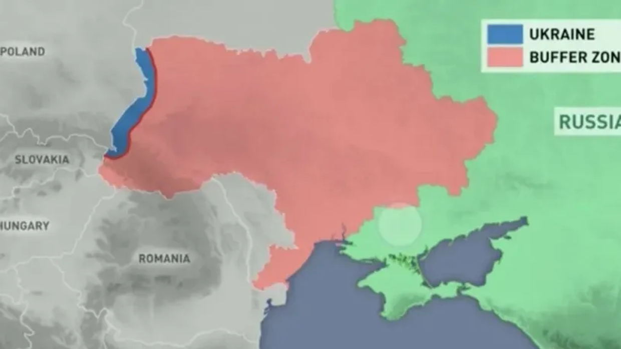 Примерная карта буферной зоны на Украине