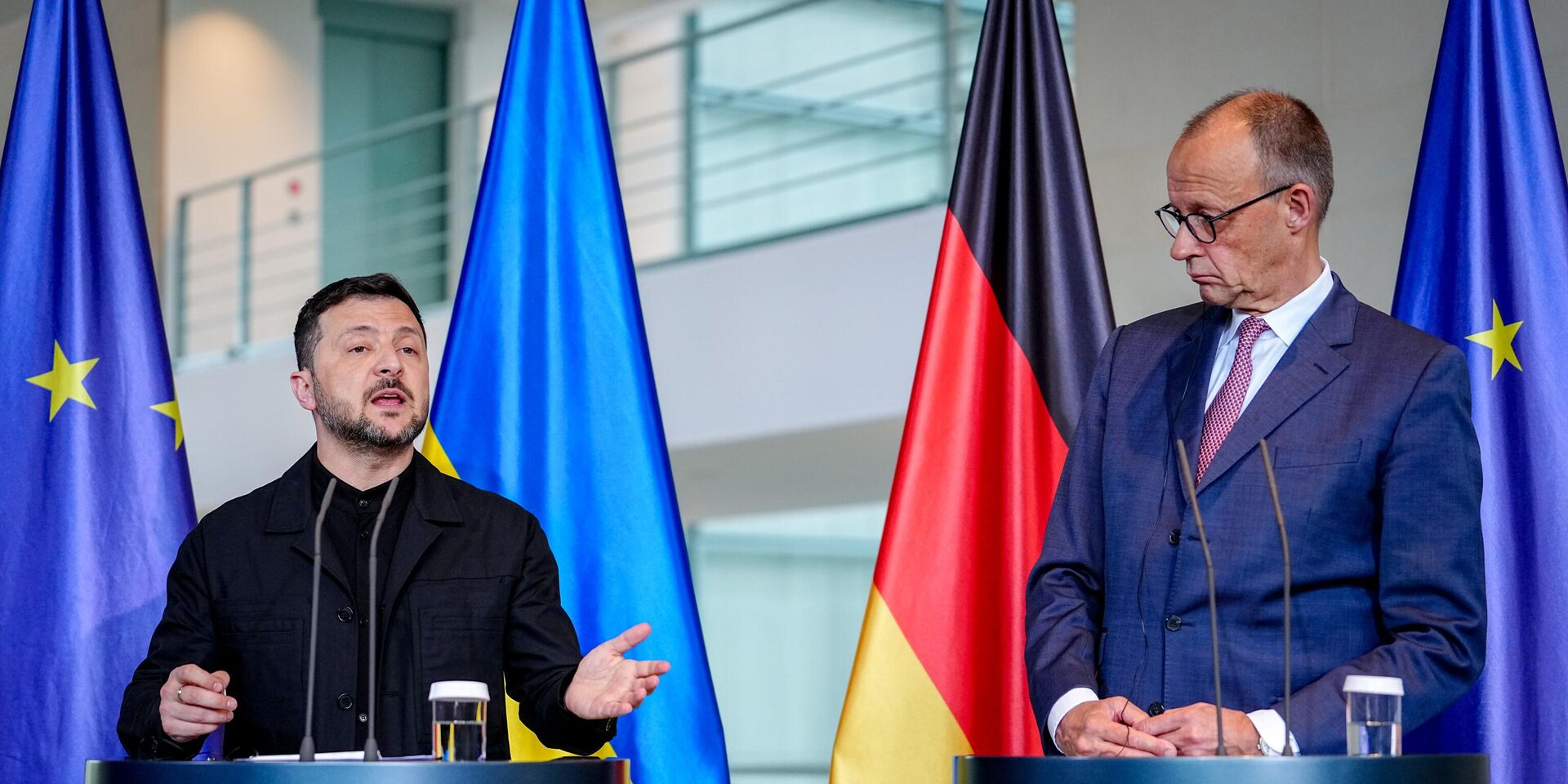 Канцлер Германии Фридрих Мерц и Владимир Зеленский в Берлине, Германия, 28 мая 2025 года - ИноСМИ, 1920, 28.05.2025