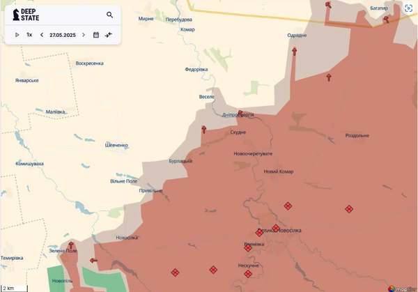 Карта DeepStateMAP от 27.05.2025
