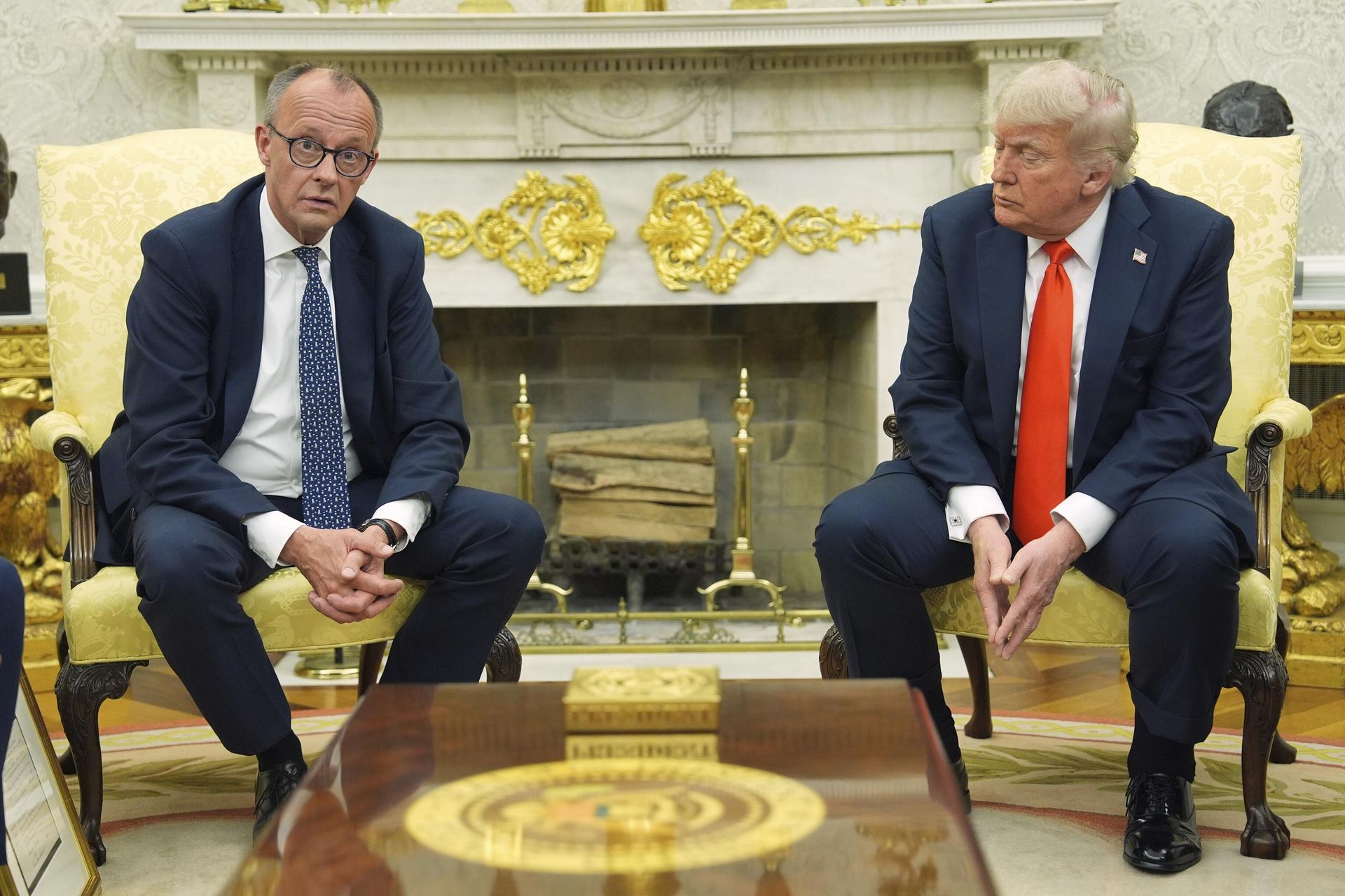 Президент Дональд Трамп встречается с канцлером Германии Фридрихом Мерцем в Овальном кабинете Белого дома 5 июня 2025 года - ИноСМИ, 1920, 17.07.2026