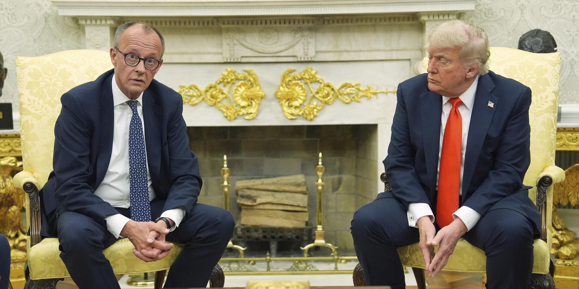 Президент Дональд Трамп встречается с канцлером Германии Фридрихом Мерцем в Овальном кабинете Белого дома  - ИноСМИ, 1920, 04.03.2026