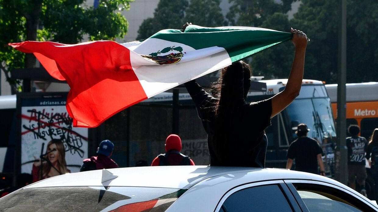 Акция протеста в Лос-Анджелесе