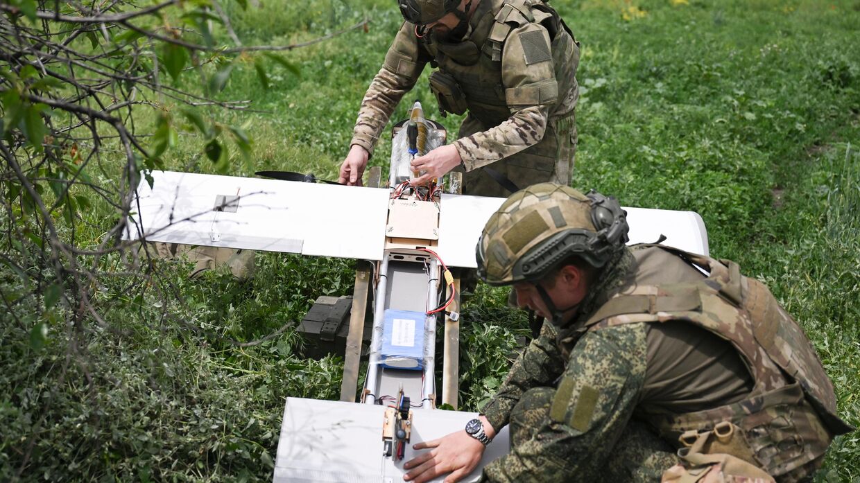 Боевая работа расчета ударного БПЛА Молния группировки войск Центр на Красноармейском направлении СВО