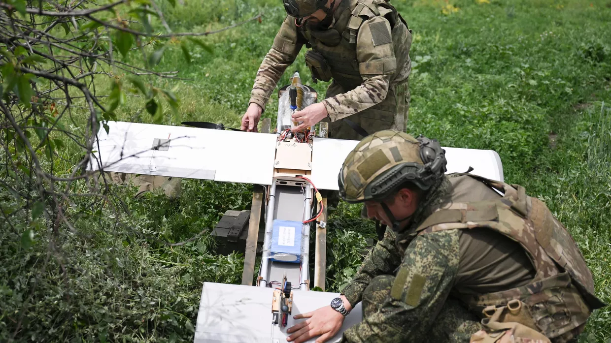 Боевая работа расчета ударного БПЛА Молния группировки войск Центр на Красноармейском направлении СВО