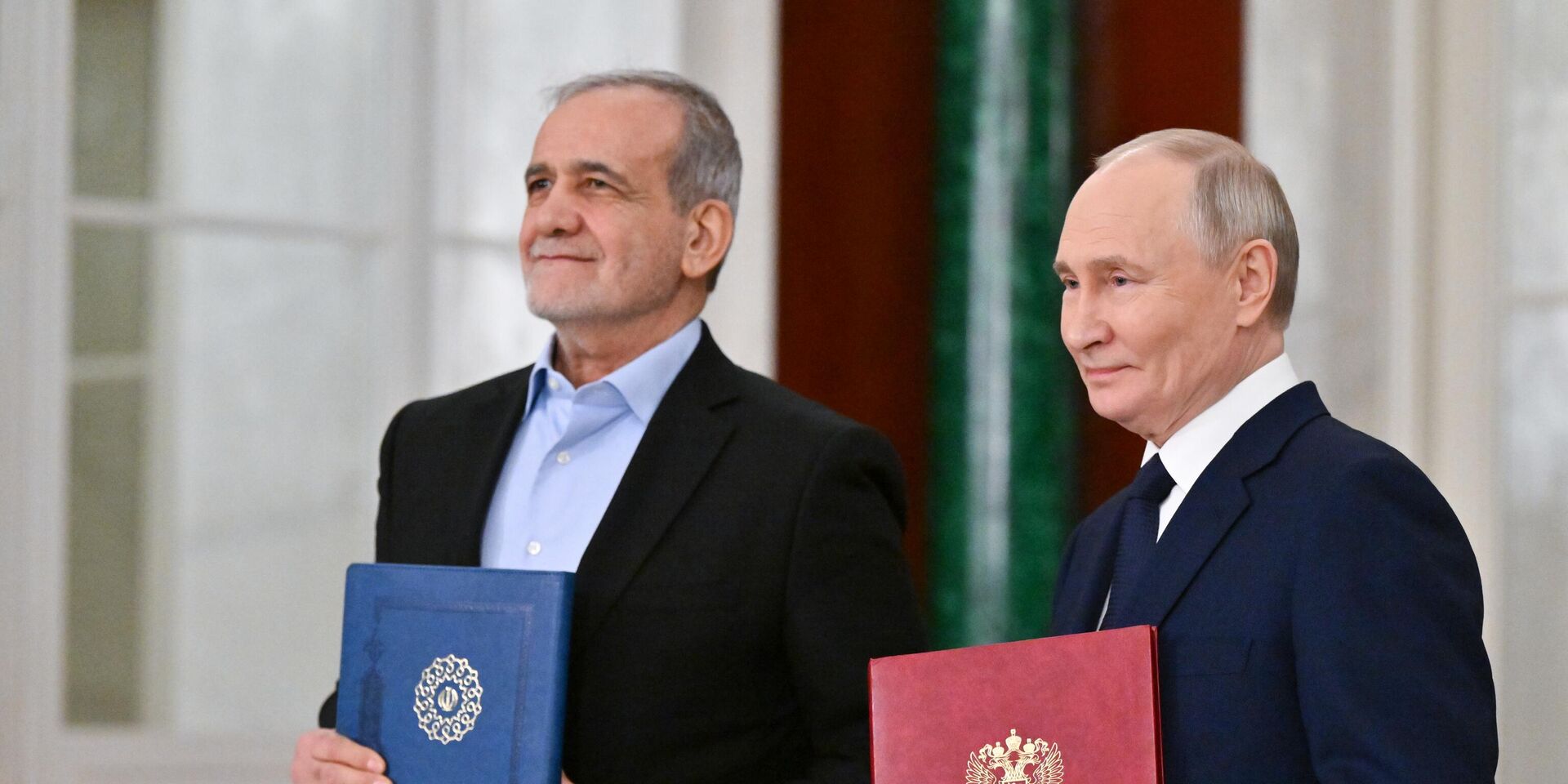 Президент Владимир Путин и президент Ирана Масуд Пезешкиан подписали договор о стратегическом партнерстве - ИноСМИ, 1920, 23.06.2025