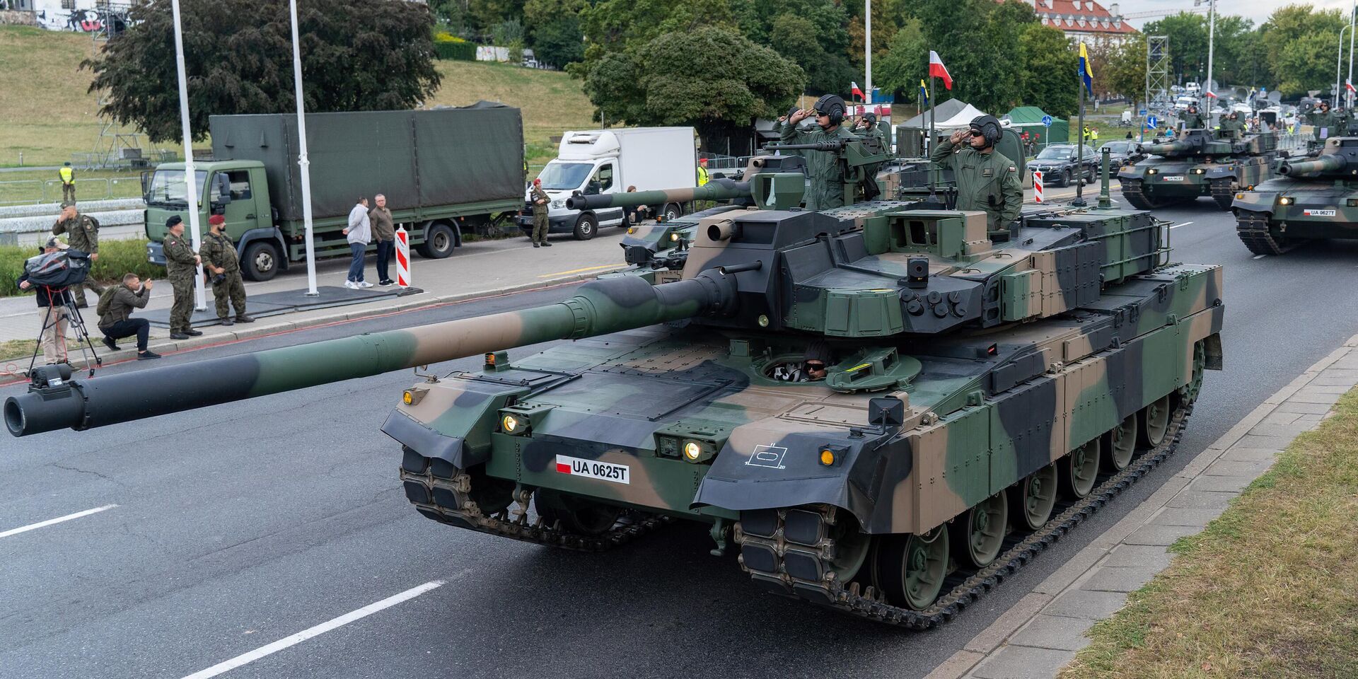 K2 Black Panther  во время генеральной репетиции военного парада, посвященного Дню национальной армии Польши, 11 августа 2024 года. Варшава, Польша. - ИноСМИ, 1920, 26.05.2026