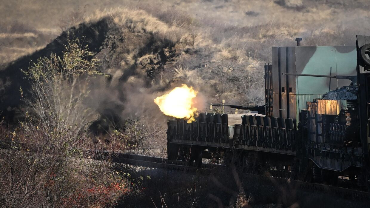 Боевая работа бронепоезда Енисей на Краснолиманском направлении СВО