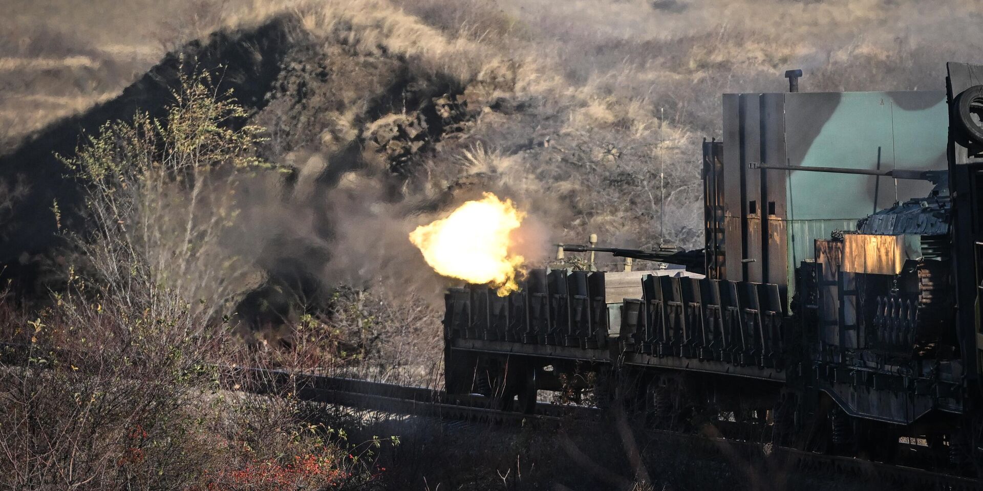 Боевая работа бронепоезда Енисей на Краснолиманском направлении СВО - ИноСМИ, 1920, 02.07.2025