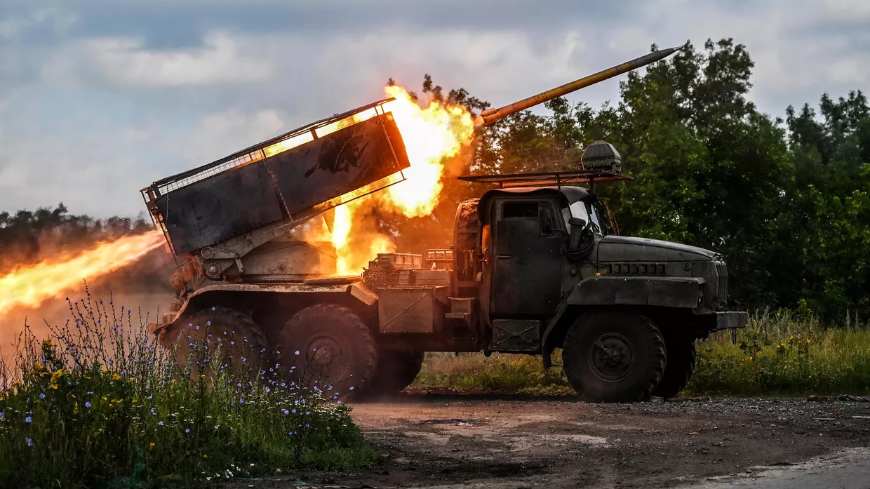 Боевая работа расчета РСЗО Град группировки войск Центр на Красноармейском направлении СВО