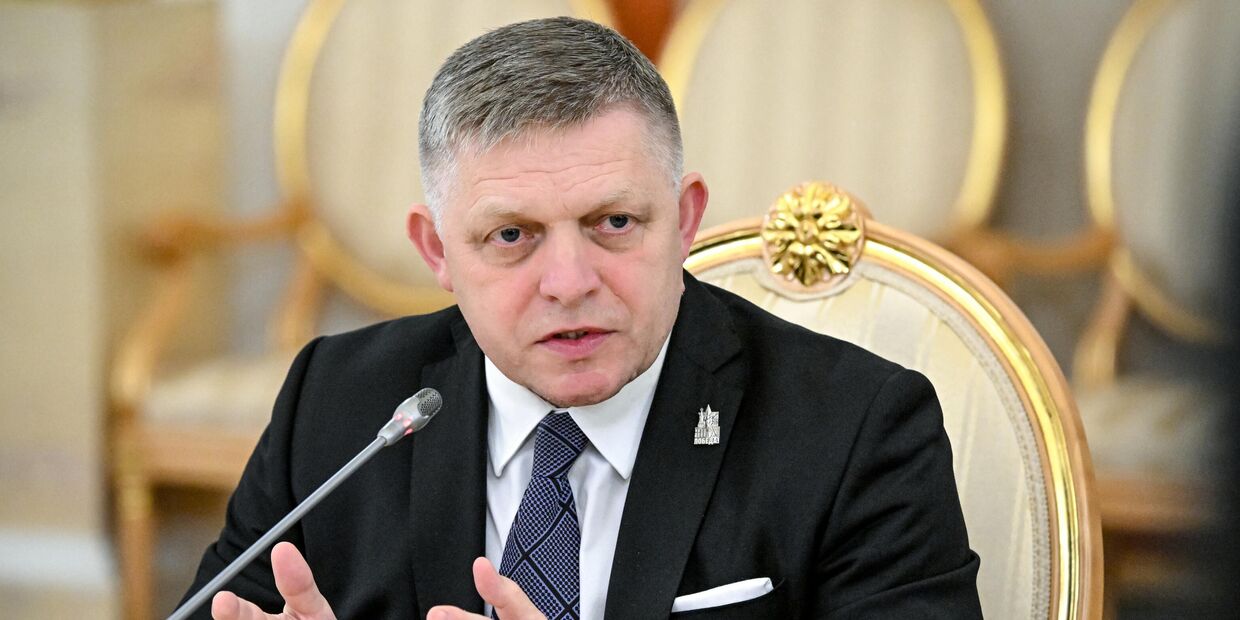 Встреча президента РФ В. Путина и премьер-министра Словакии Р. Фицо