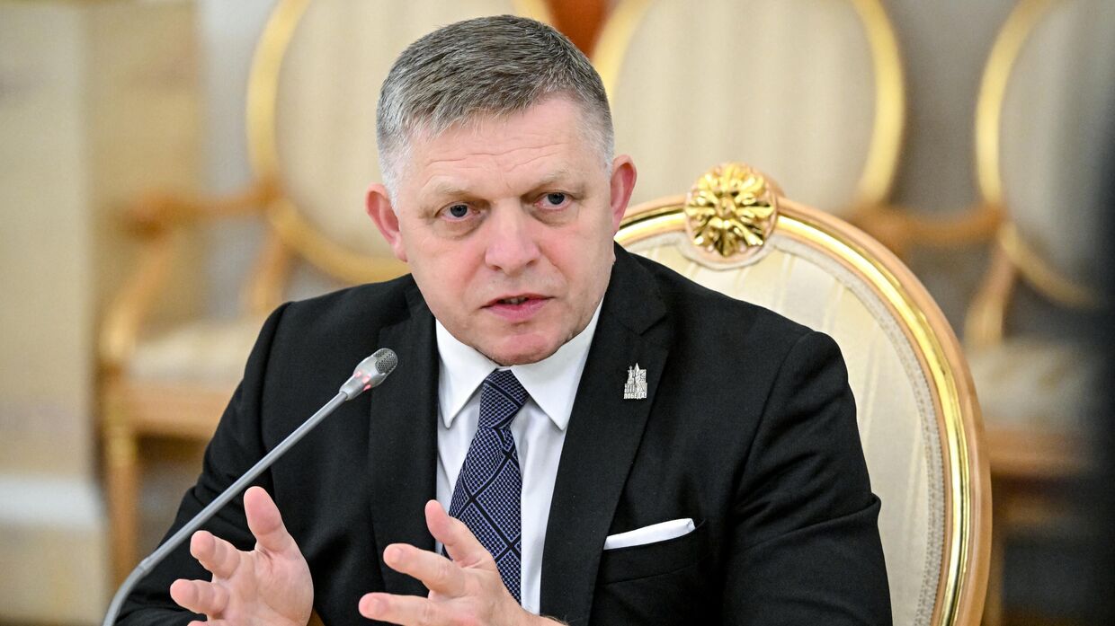 Встреча президента РФ В. Путина и премьер-министра Словакии Р. Фицо