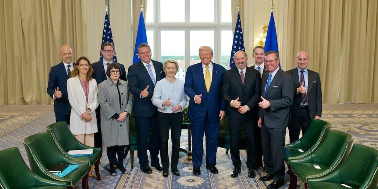 Торговая сделка президента США Дональда Трампа с представителями Евросоюза