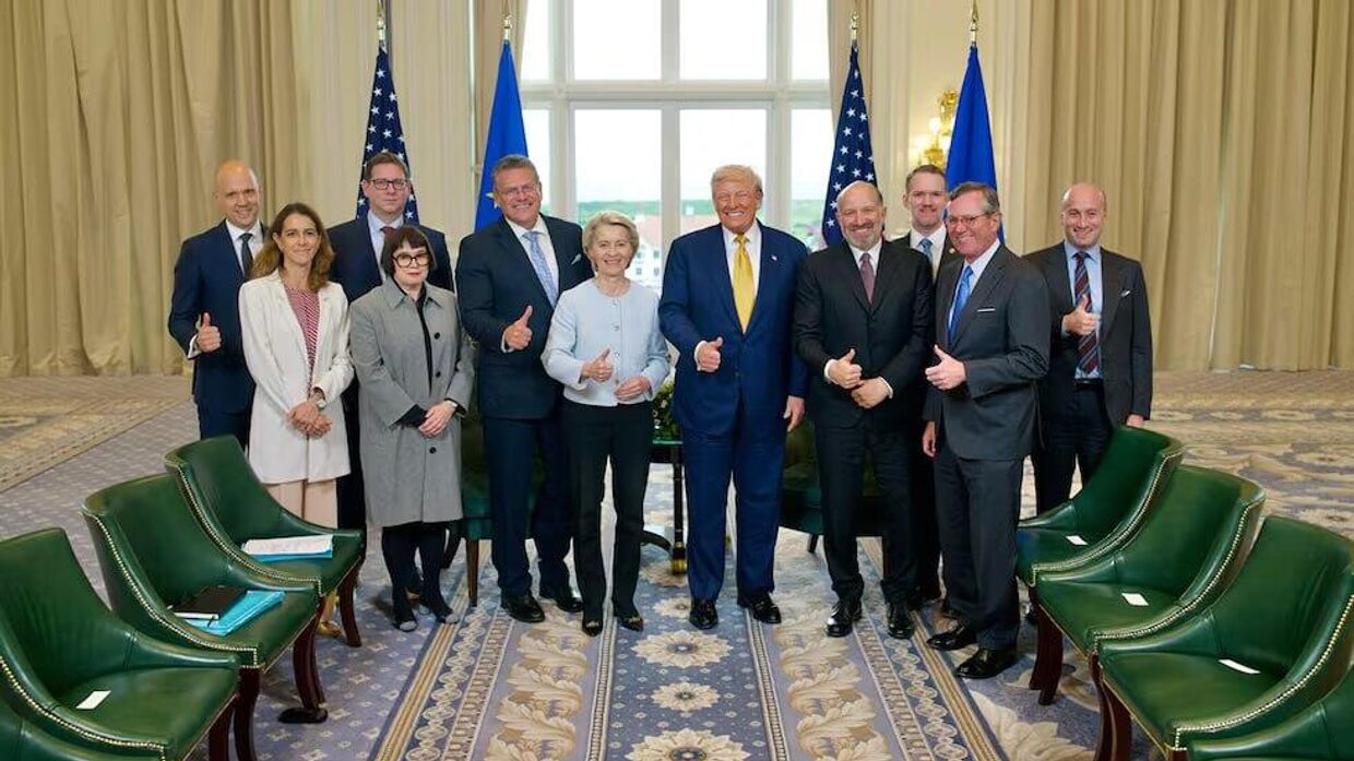 Торговая сделка президента США Дональда Трампа с представителями Евросоюза
