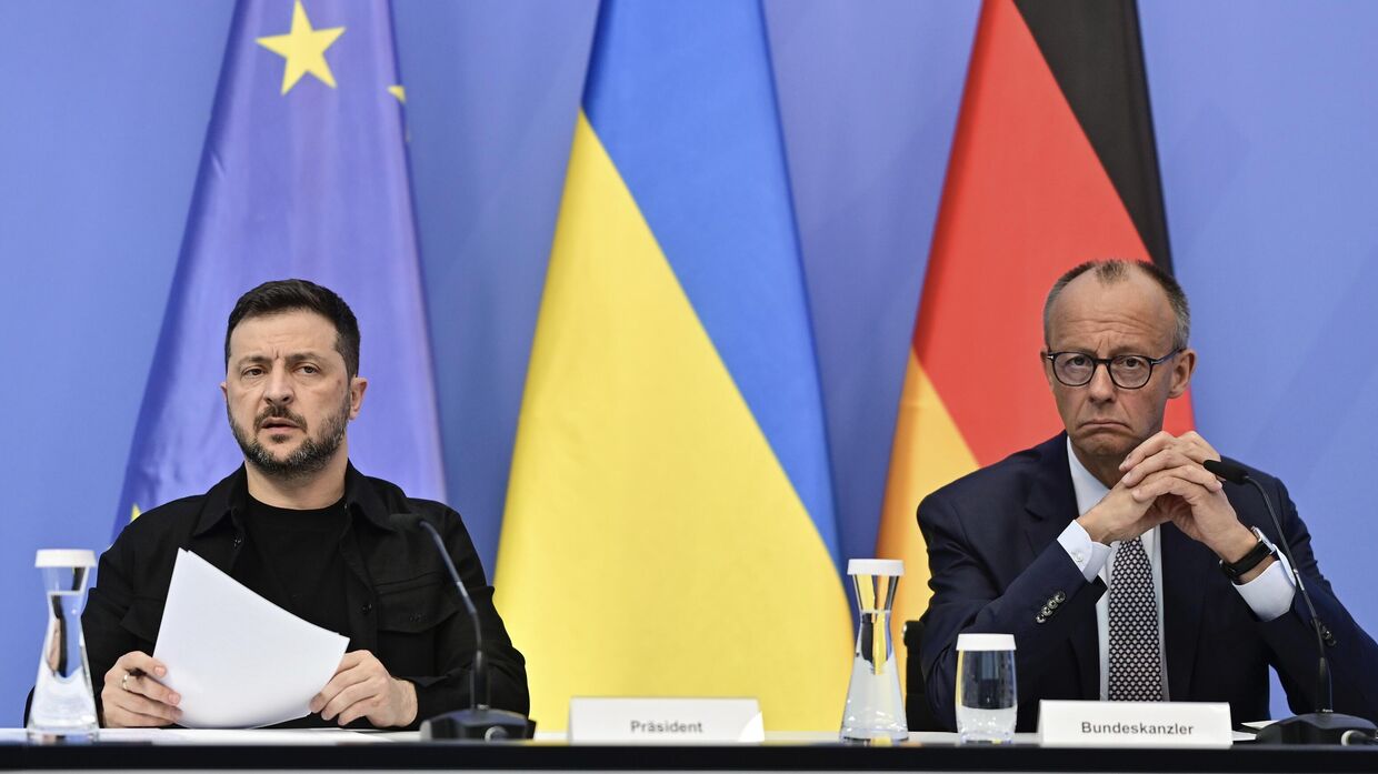 Владимир Зеленский и канцлер Германии Фридрих Мерц в Берлине