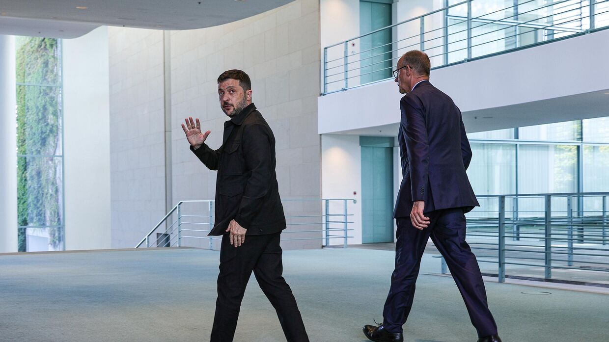 Владимир Зеленский и канцлер Германии Фридрих Мерц в Берлине