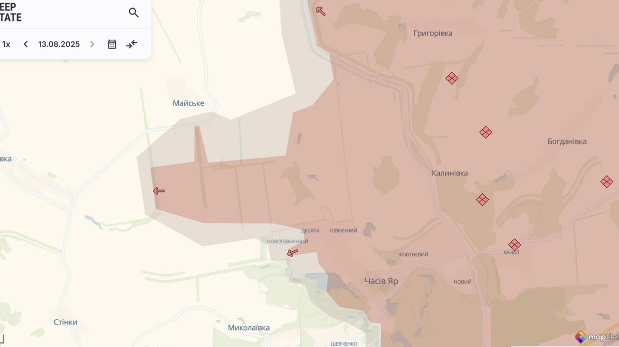 Российские войска продвинулись на Красноармейском, Краматорском, Новопавловском и Гуляйпольском направлениях, карта 1 (по данным DeepState)