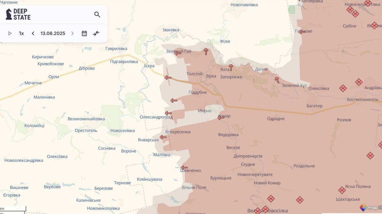 Российские войска продвинулись на Красноармейском, Краматорском, Новопавловском и Гуляйпольском направлениях, карта 2 (по данным DeepState)