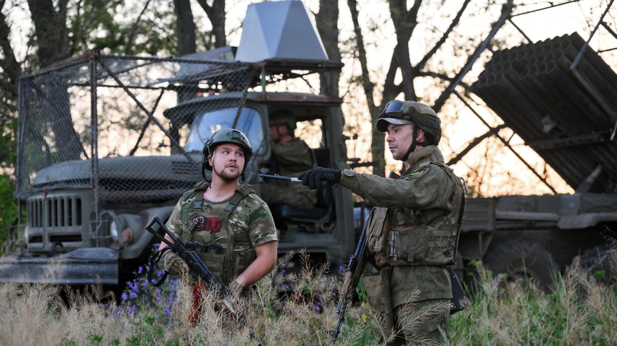 Боевая работа расчета РСЗО 9К55 Град-1 группировки войск Центр на Красноармейском направлении СВО в ДНР