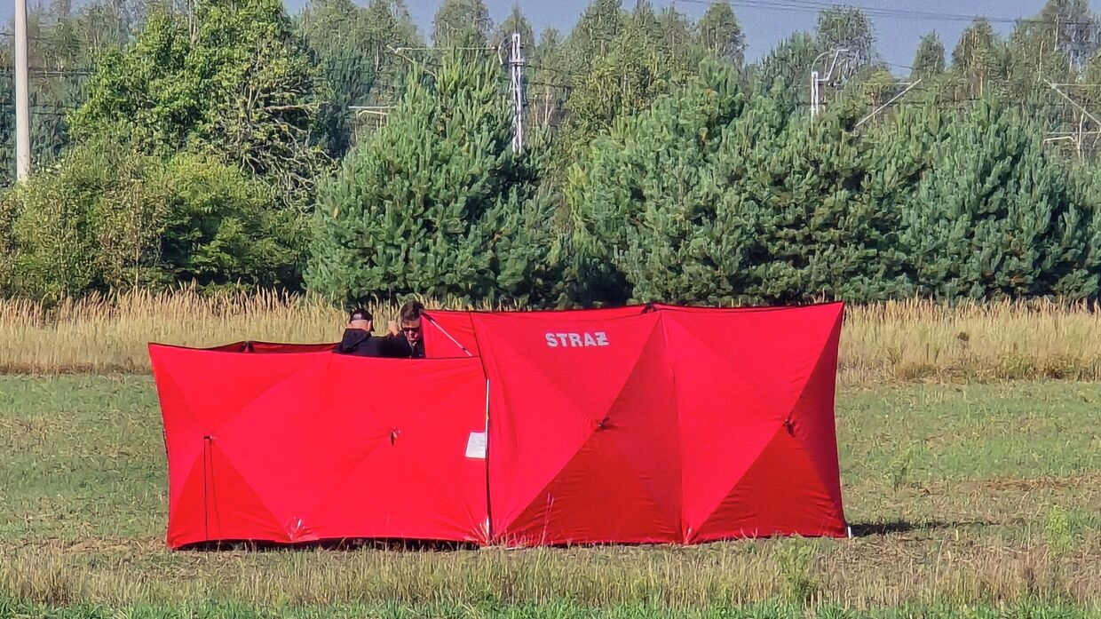 Место обнаружения сбитого беспилотника в населенном пункте Чоснувка