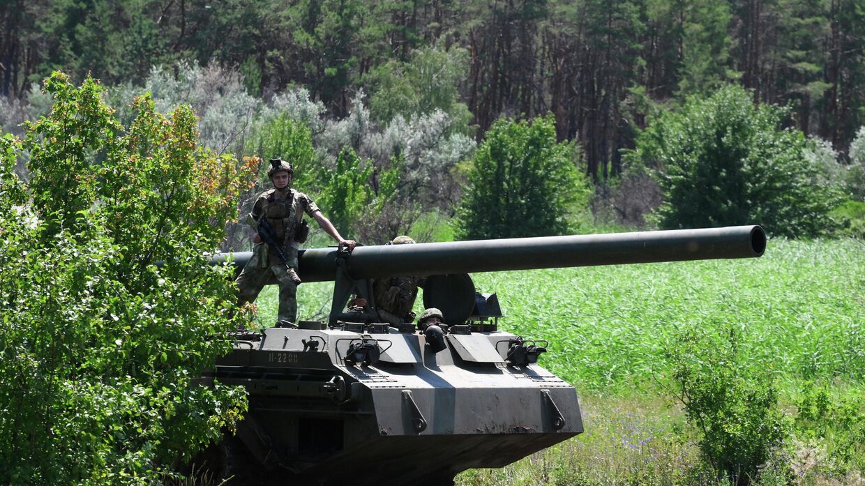 Боевая работа артиллеристов группировки войск Центр на Красноармейском направлении