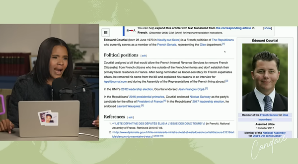 Э.Куртиаль, страница в Википедии, кадр из видео