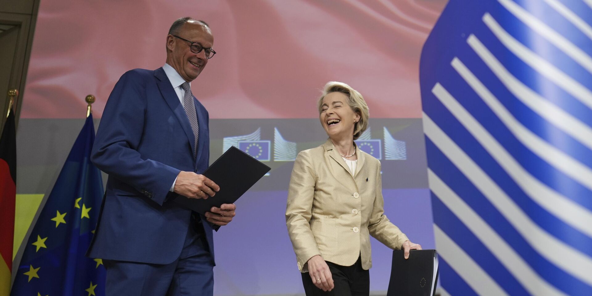 Канцлер Германии Фридрих Мерц и президент Европейской комиссии Урсула фон дер Ляйен - ИноСМИ, 1920, 30.09.2025