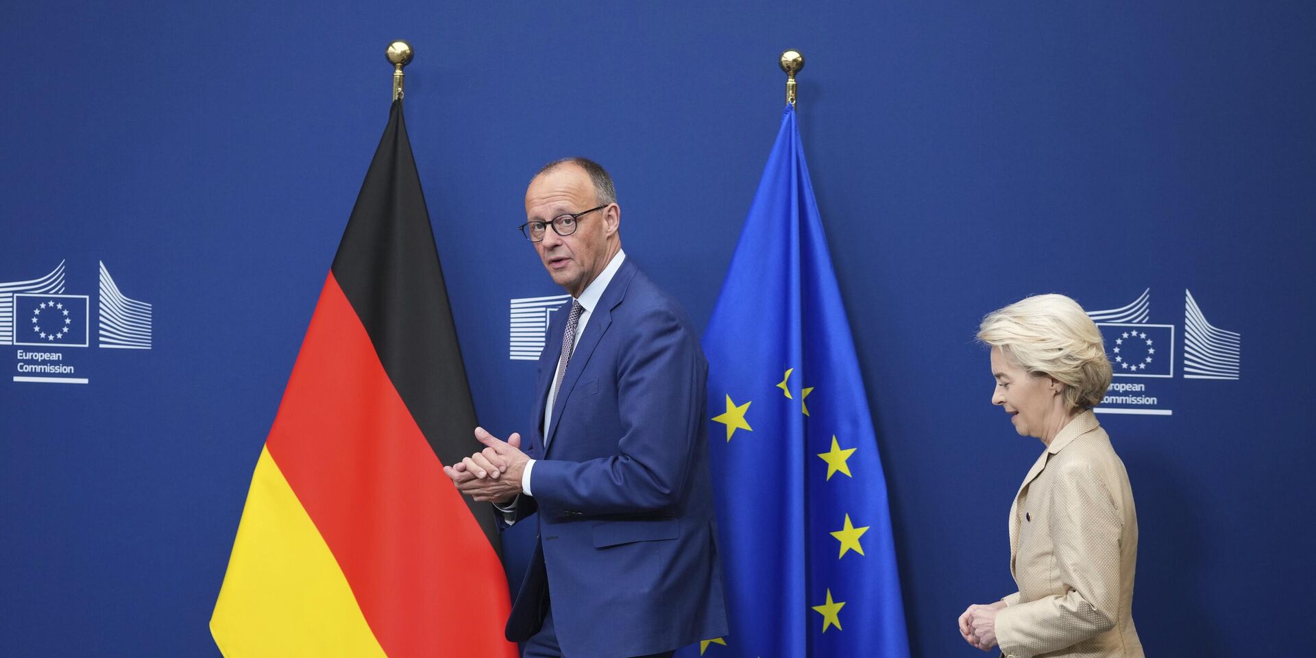 Канцлер Германии Фридрих Мерц и президент Европейской комиссии Урсула фон дер Ляйен - ИноСМИ, 1920, 19.12.2025