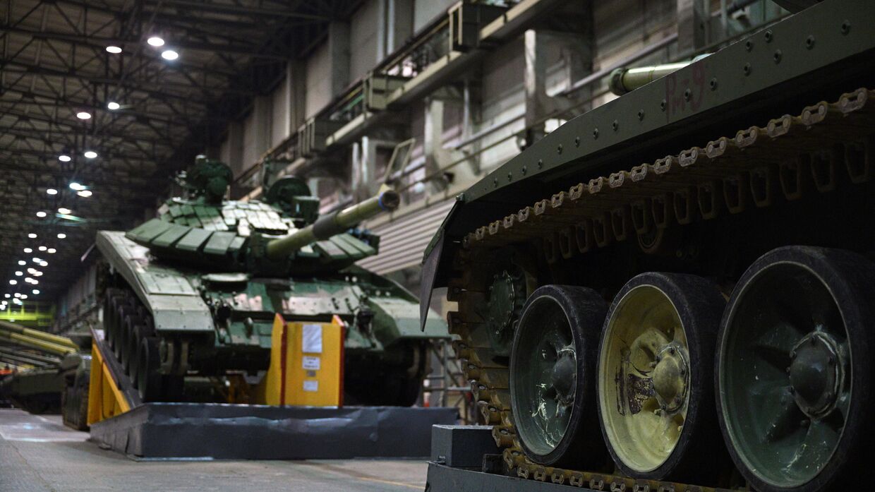 анк Т-90 в механо-сборочном цехе Уралвагонзавода в Нижнем Тагиле