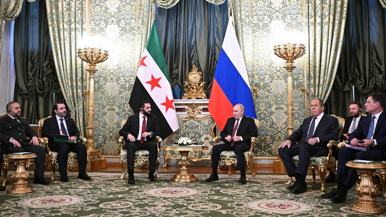 Встреча президента Владимира Путина и президента Сирии Ахмеда аш-Шараа