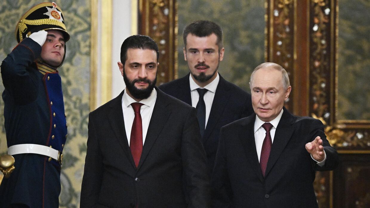 Встреча президента Владимира Путина и президента Сирии Ахмеда аш-Шараа