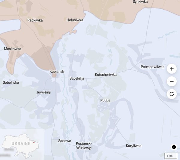Ситуация в Купянске по состоянию на 16.10.2025, источник: Институт изучения войны 