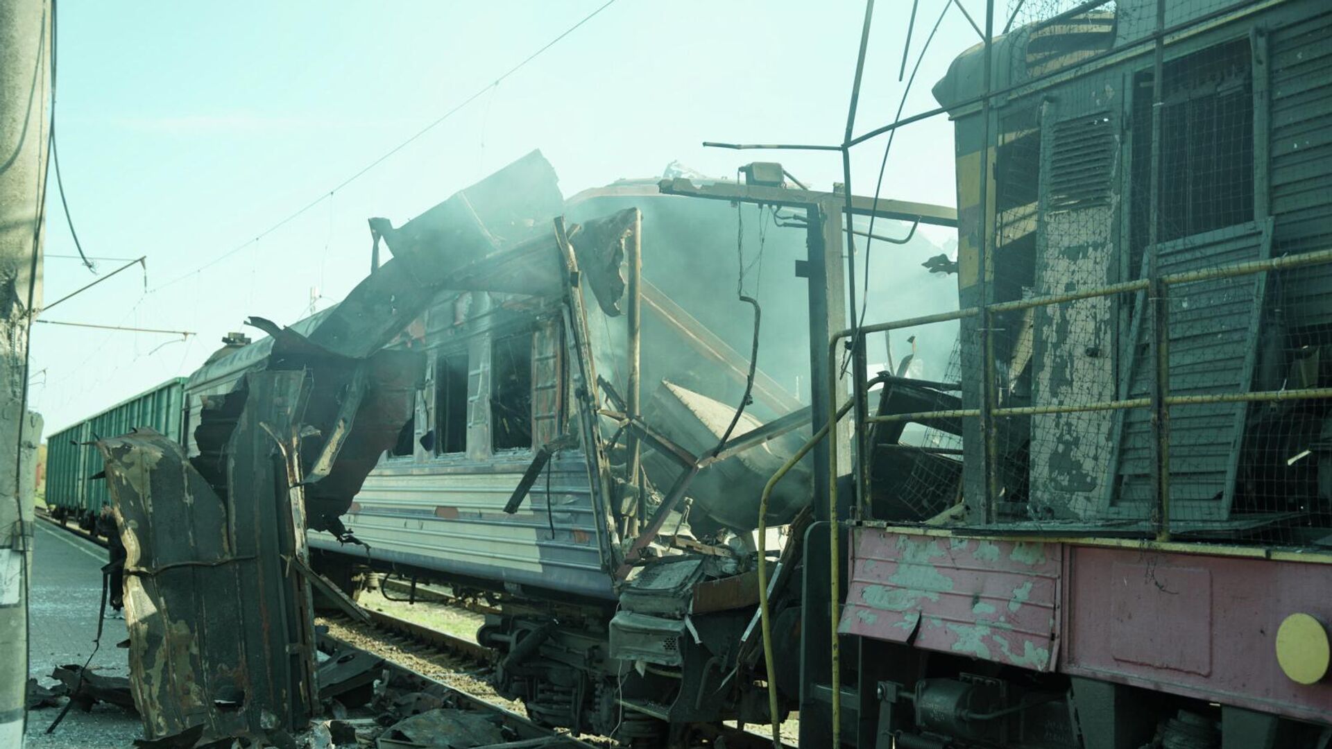 Уничтоженный поезд на Украине - ИноСМИ, 1920, 28.12.2025