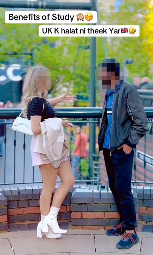 Британская девушка и мигрант