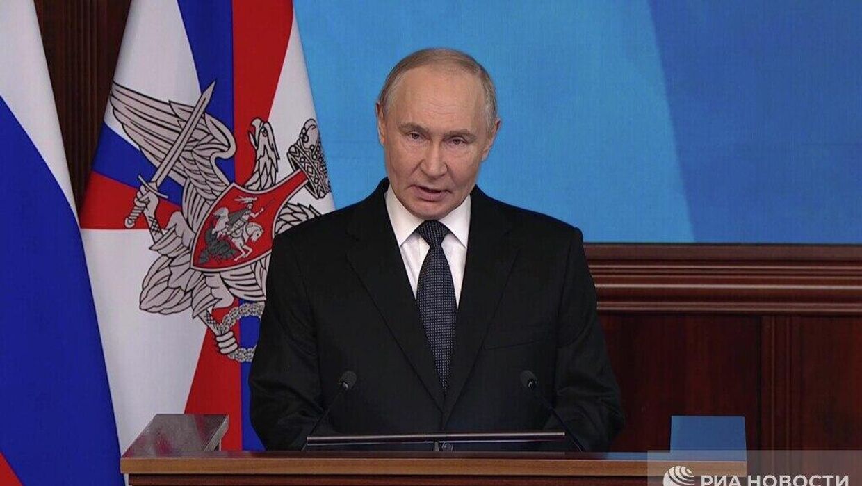 Владимир Путин выступил на расширенном заседании коллегии Министерства обороны России