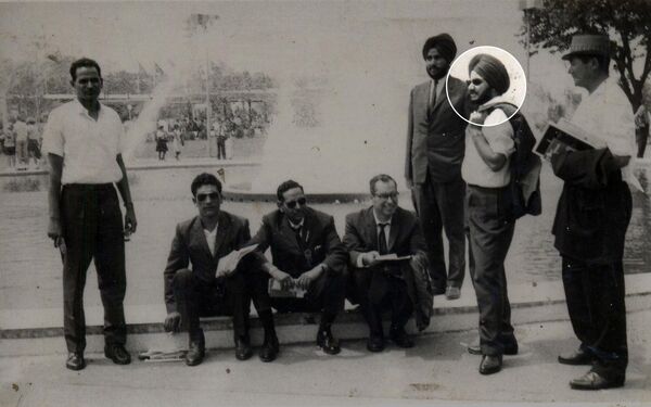 М. С. Коли с индийскими альпинистами в Нью-Йорке в 1965 году