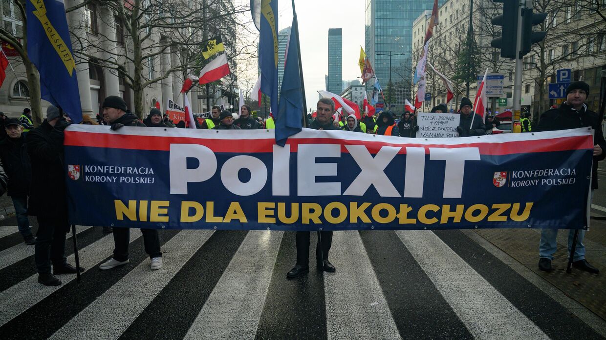 Акция протеста сторонников выхода Польши из ЕС в Варшаве
