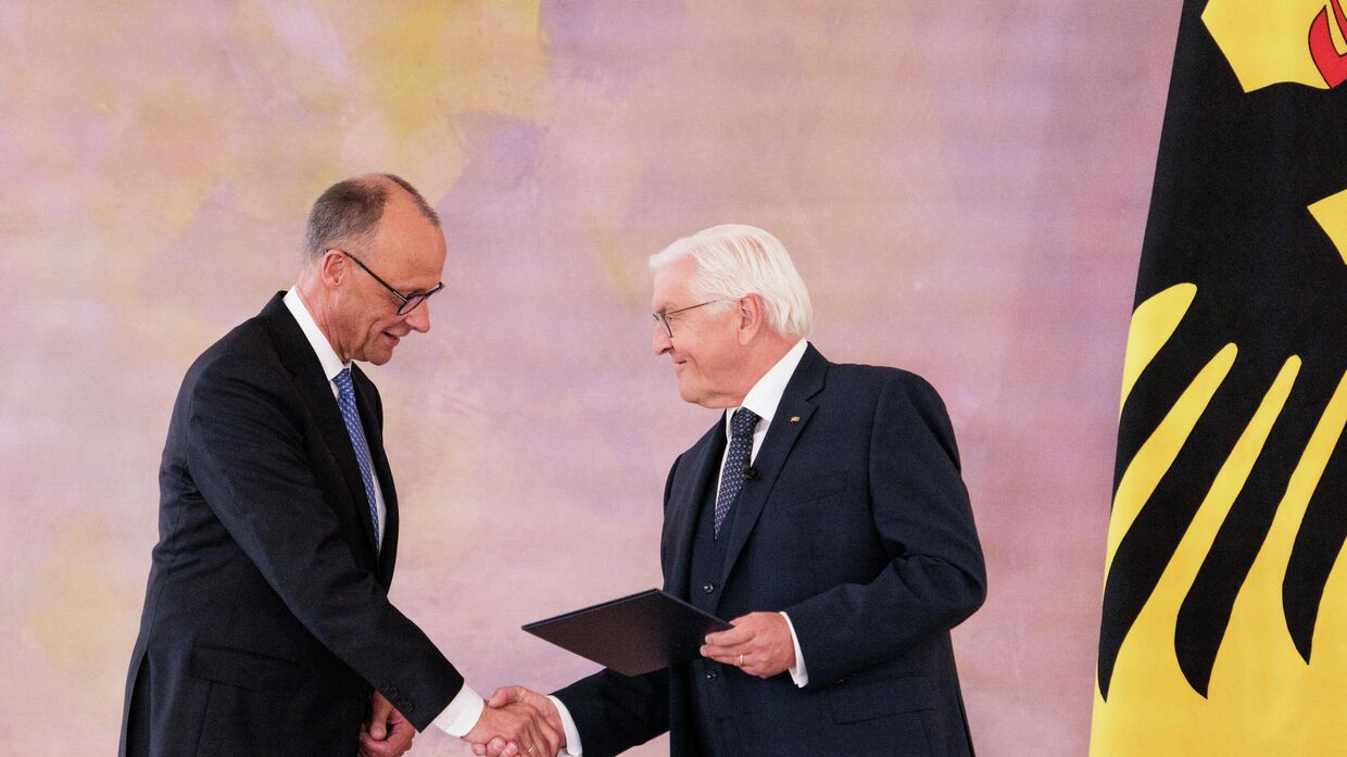 Канцлер Германии Фридрих Мерц и президент Германии Франк-Вальтер Штайнмайер