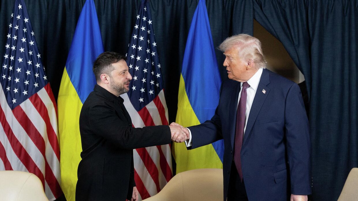 Президент США Дональд Трамп и Владимир Зеленский в Давосе, Швейцария, 22 января 2026 года.