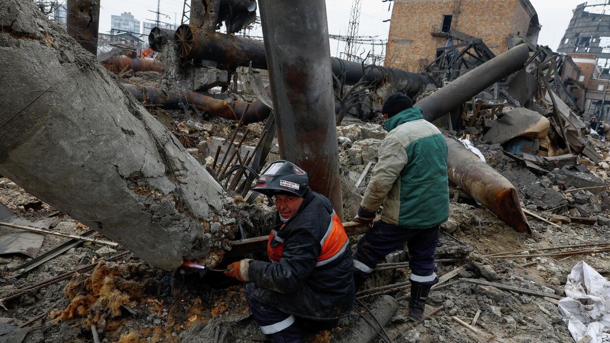 Повреждение Дарницкой ТЭС в результате российского удара