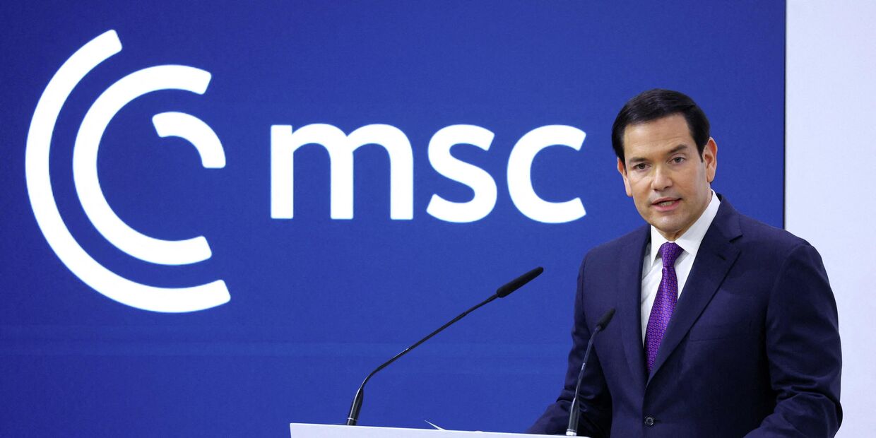 Госсекретарь США Марко Рубио выступает на Мюнхенской конференции по безопасности