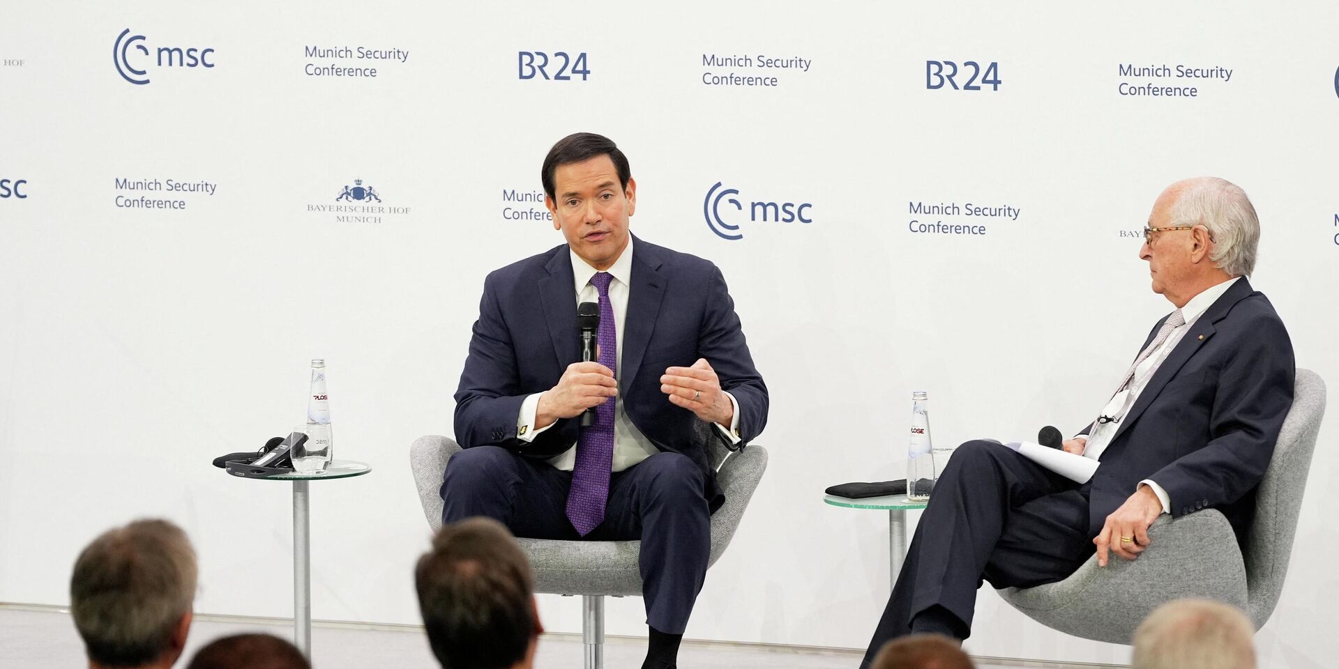 Государственный секретарь США Марко Рубио и председатель Мюнхенской конференции по безопасности Вольфганг Ишингер - ИноСМИ, 1920, 15.02.2026