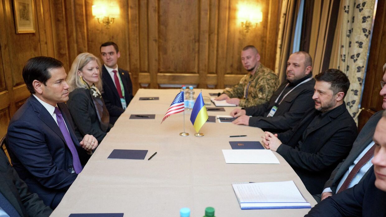 Владимир Зеленский и госсекретарь США Марко Рубио проводят встречу на полях Мюнхенской конференции по безопасности