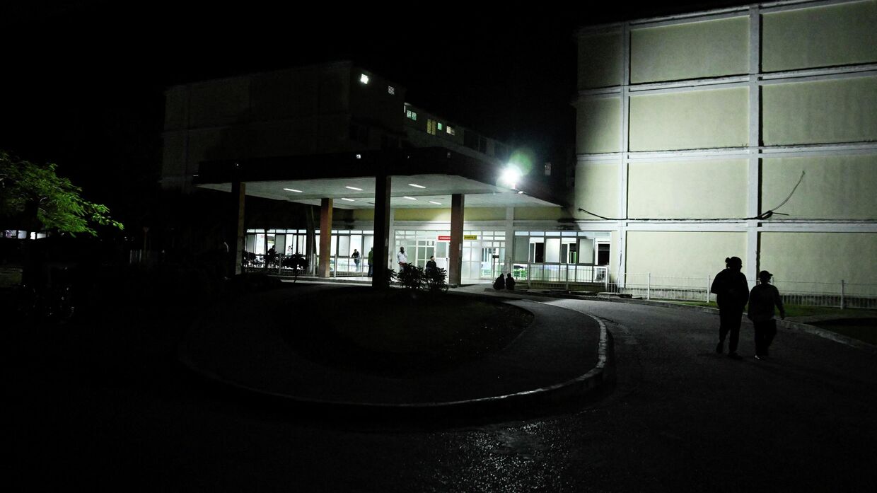 Здание больницы Арнальдо Милиан Кастро, где оказывается медицинская помощь раненым после вооруженного инцидента с участием зарегистрированного во Флориде скоростного катера в Санта-Кларе, Куба, 25 февраля 2026 года