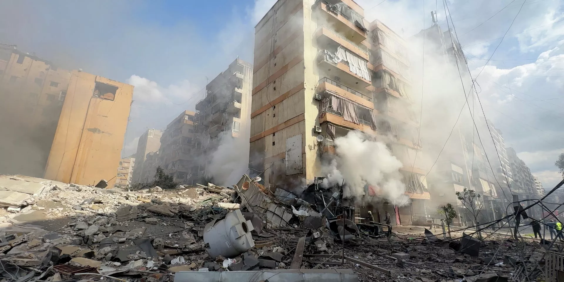 Последствия ударов в Бейруте, Ливан во время конфликта между США и Ираном. 4 марта 2026 г. - ИноСМИ, 1920, 05.03.2026