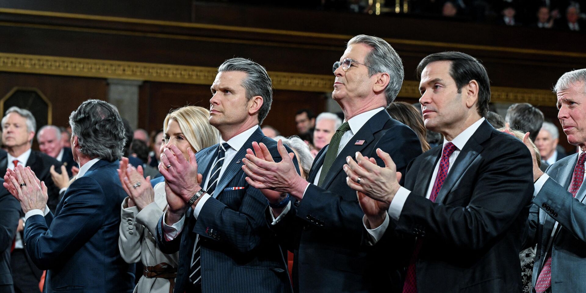 Генеральный прокурор Пэм Бонди, министр обороны Пэм Бонди, министр финансов Скотт Бессент и государственный секретарь Марко Рубио - ИноСМИ, 1920, 07.03.2026