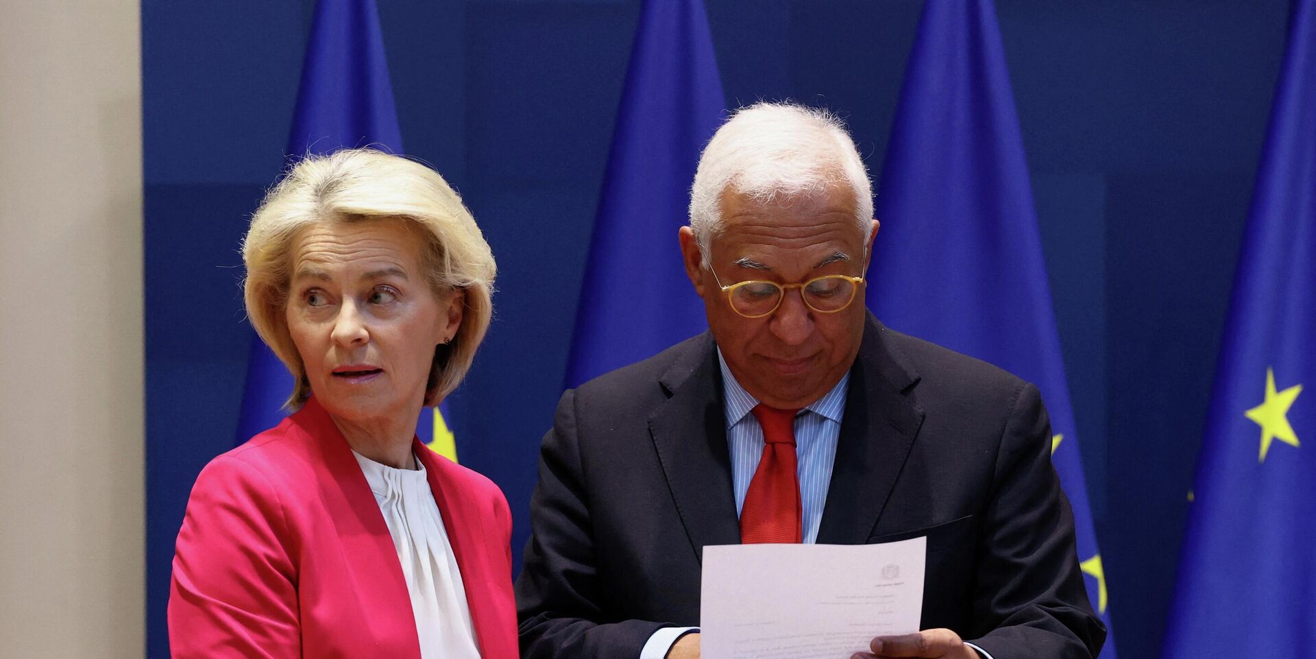 Президент Европейской комиссии Урсула фон дер Ляйен и президент Европейского совета Антониу Кошта - ИноСМИ, 1920, 07.03.2026