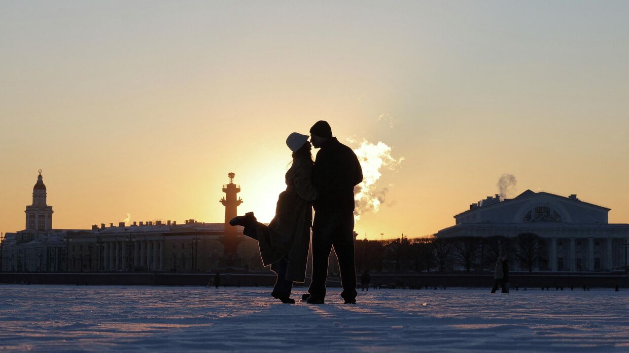 пара на закате 