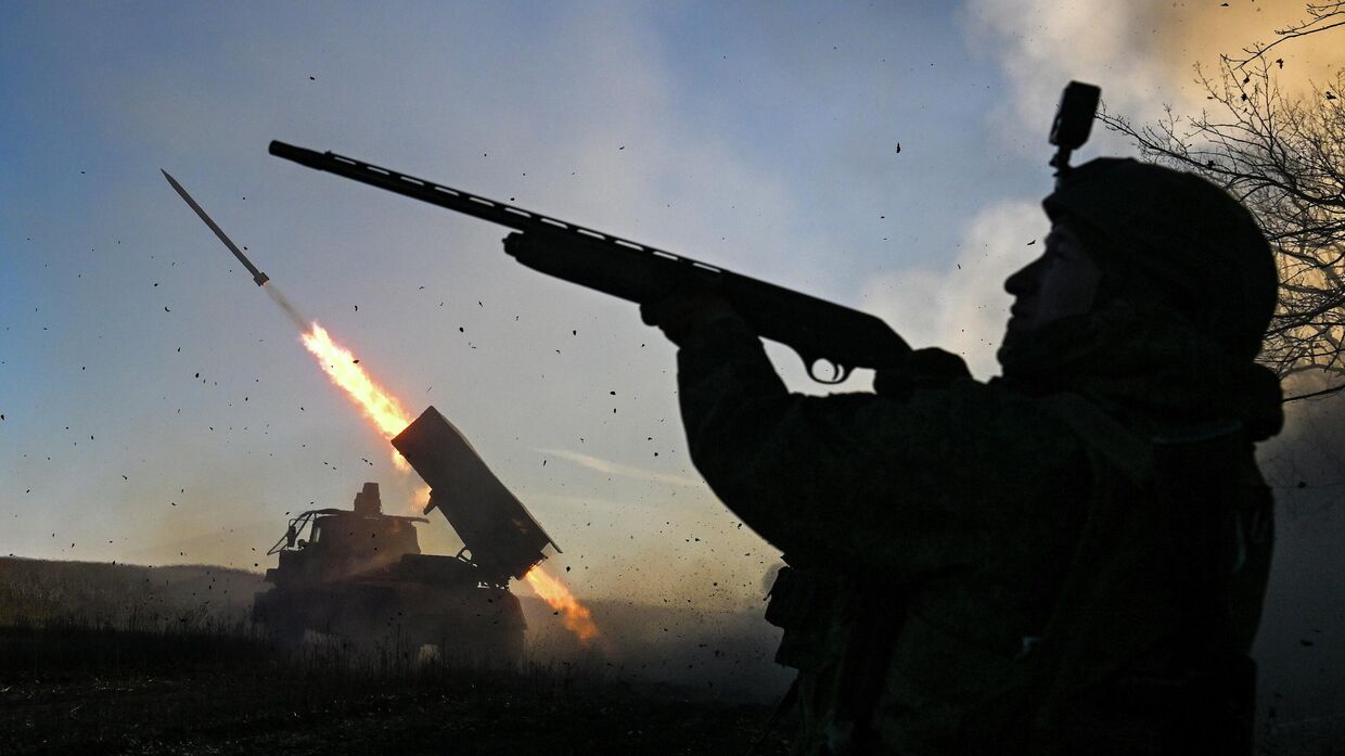 Боевая работа расчета РСЗО Град группировки войск Центр на Днепропетровском направлении СВО