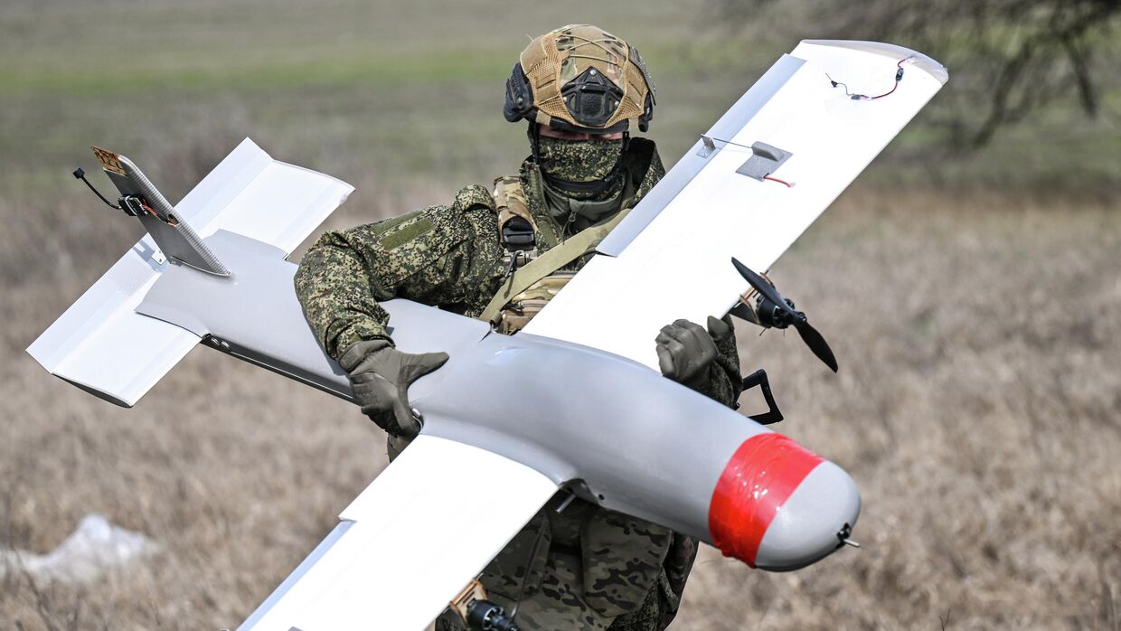 Работа расчета БПЛА Молния-2 58-й армии на Запорожском направлении СВО